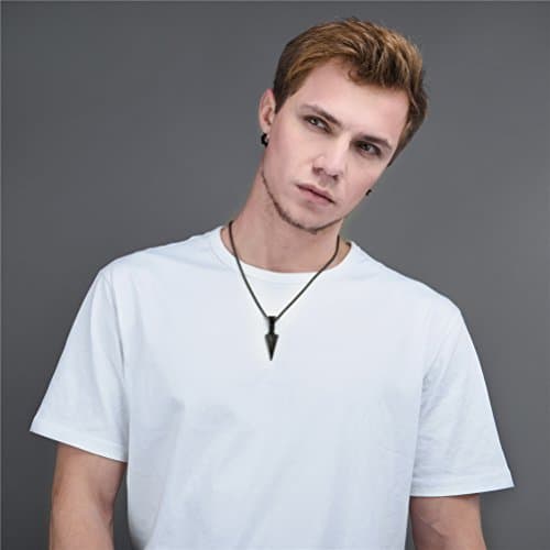 Men's U7 Stainless Steel 18K Gold Plated Arrowhead/Wolf Teeth Pendant Necklace