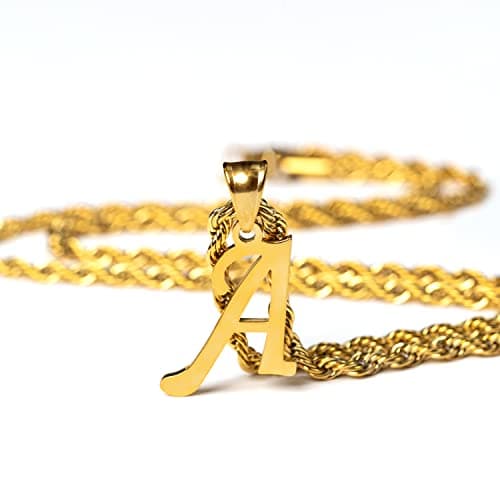 Kalapure Initial Charms Gold Pendant 14k Gold Letter Charms for Men & Women
