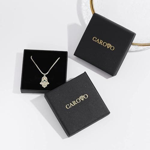 CAROVO Dainty 14K Gold/Silver Letter Monogram Initial Choker Necklace