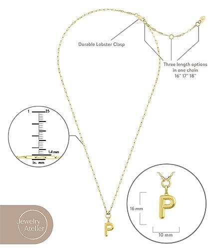 Layered Initial Necklace for Women