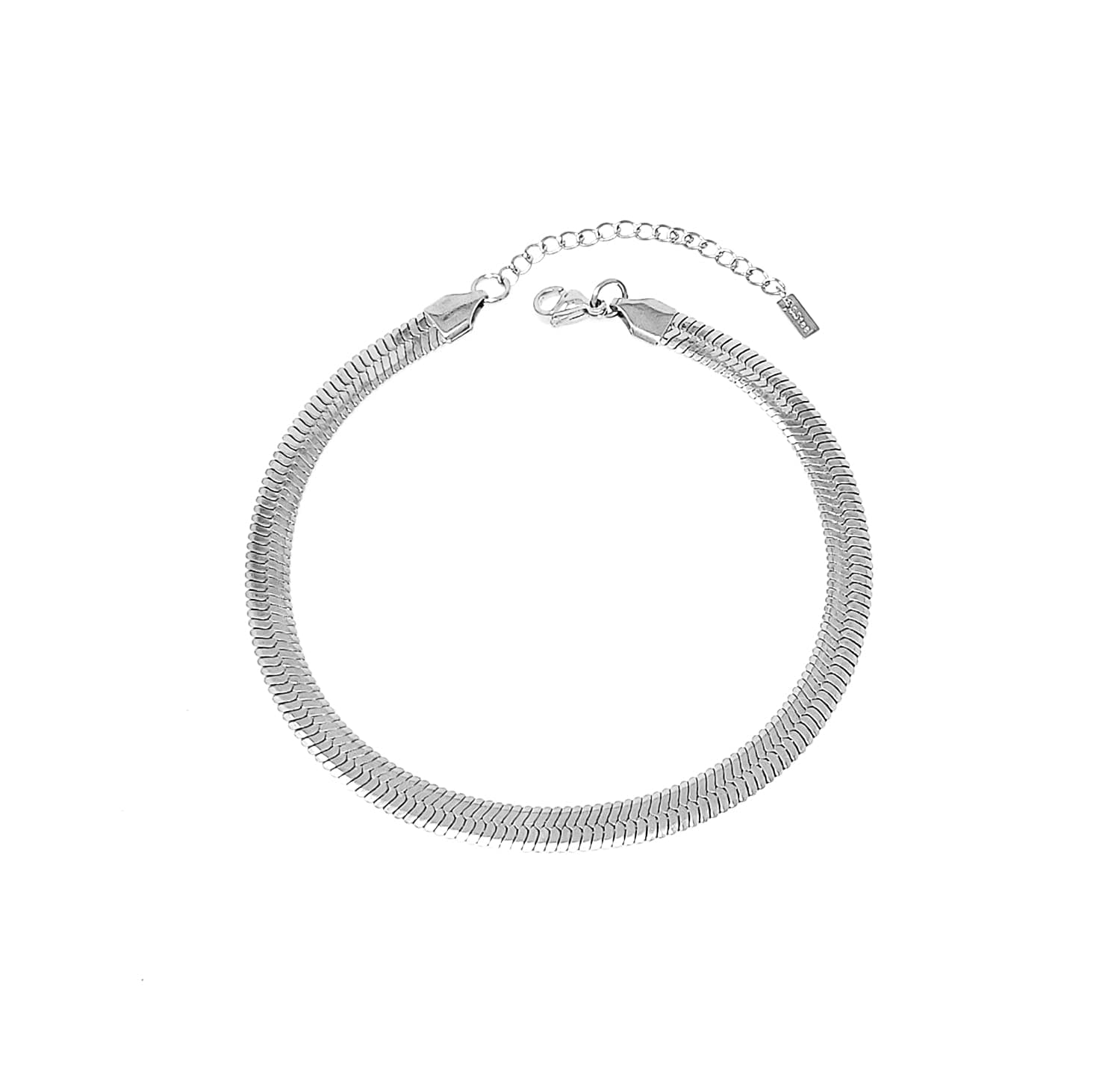 Fashion 21 Stainless Steel Cuban Rope Chain Anklet for Women Adjustable Waterproof Beach Fashion