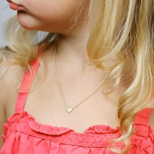 Turandoss Heart Initial Necklace - Personalized 14K Gold Filled Jewelry for Women