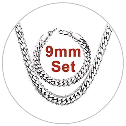 Refined Title: Stainless Steel Miami Cuban Link Chain for Men and Women, 3/6/9/12mm Width, 18-30 Inch Length