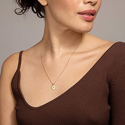 PavoI 14K Gold Plated Initial Letter Necklace for Women