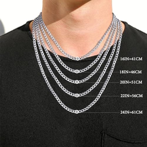 Ursteel 925 Sterling Silver Cross Necklace for Men & Women