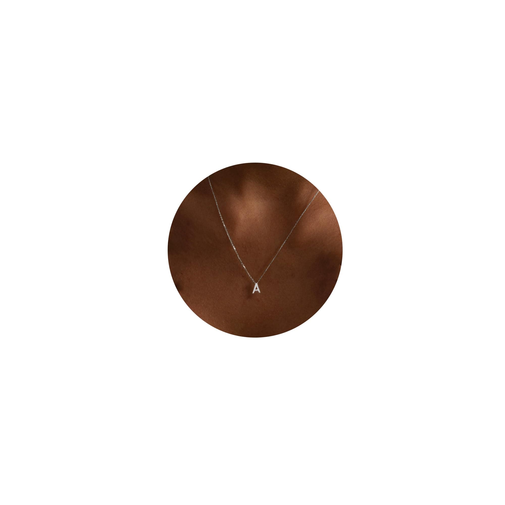 Hayopi Dainty Silver Initial Necklace for Women