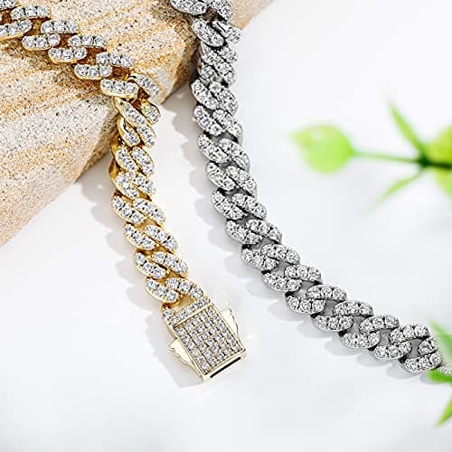 TOPGRILLZ Gold-Plated Cuban Link Anklets for Women Minimalist Foot Jewelry