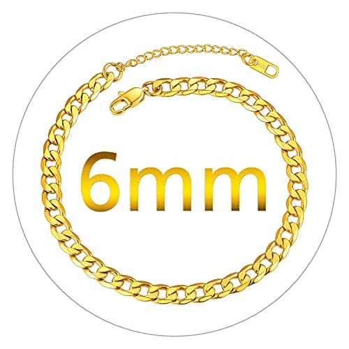 ChainsPro 18K Gold Plated Resizable Anklet Chain - Gift Box Included