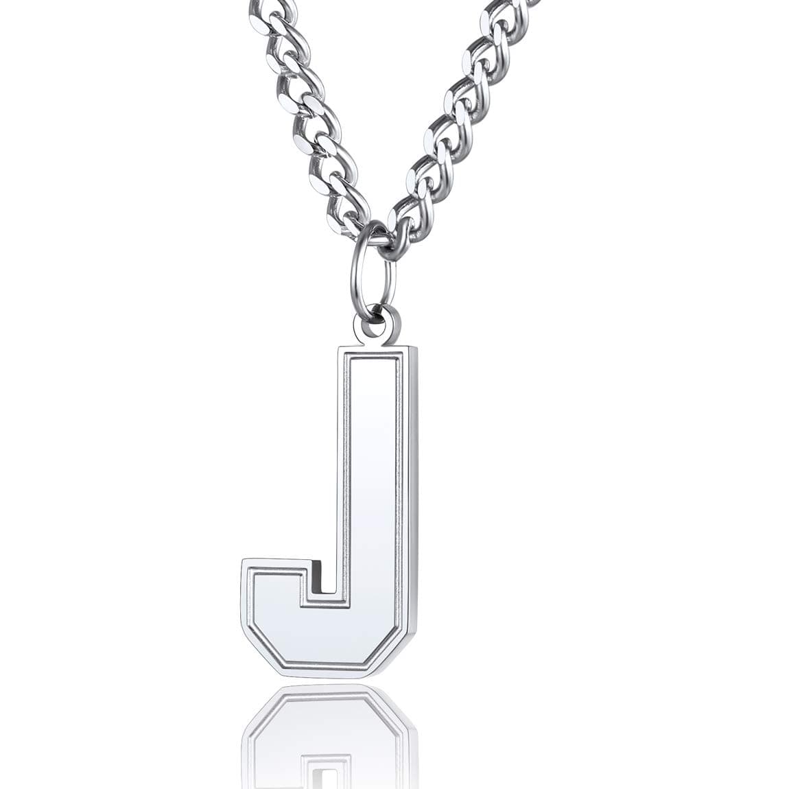 ChainsPro Monogram Letter Necklace - Adjustable 316L Stainless Steel/ Gold Plated/Black