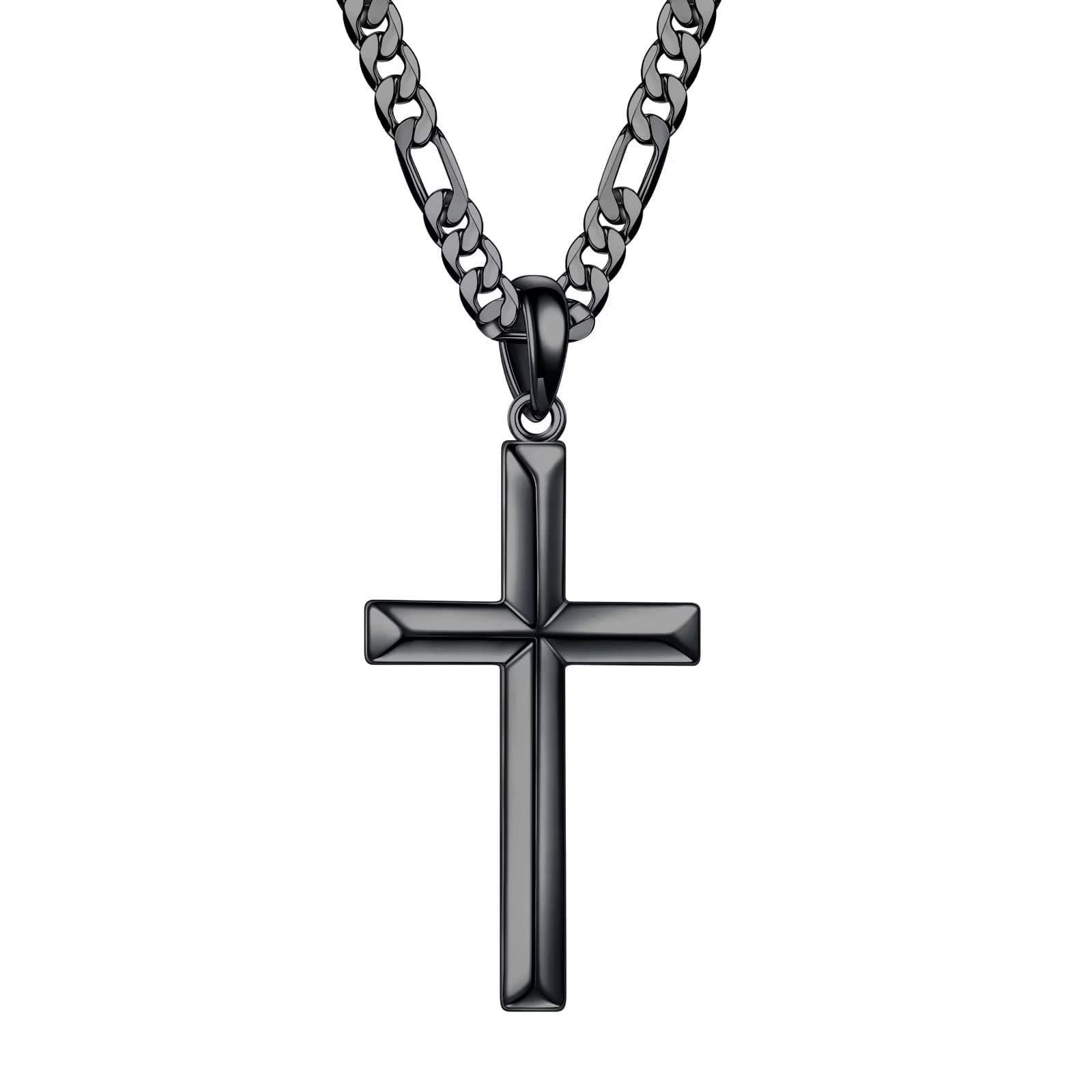Ursteel 18K Gold Plated S925 Sterling Silver Cross Necklace for Men and Women