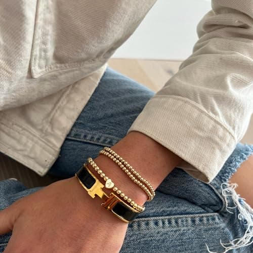 MARYLAX Gold Heart Charm Letter Bracelet for Women