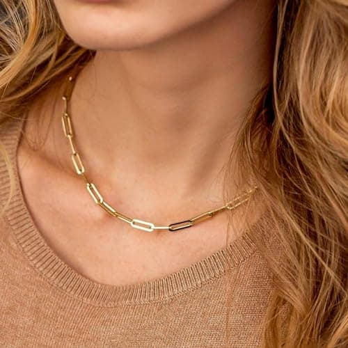 MooHamm Women's Dainty 18K Gold Plated Initial Necklace | Trendy & Personalized