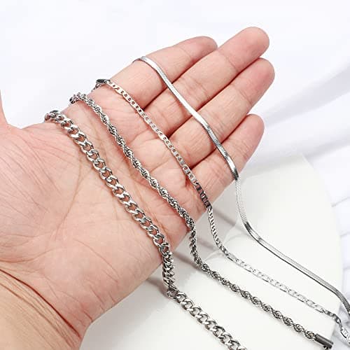 HANPABUM Stainless Steel Boho Layered Anklet Summer Foot Jewelry