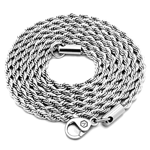 VENICEBEE Best 24" 316L Surgical Grade Stainless Steel Chain Necklace, HypoallergenicLead-Free Metal