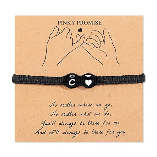 Couples Initial Bracelet for Men & Women: Personalized Gift for Bf & Gf