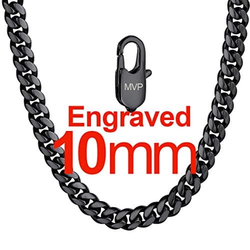 ChainsPro Men's Chunky Miami Cuban Chain Necklace, Gold Plated, 18-30 Inch Length