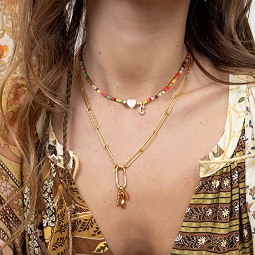 MJartoria Colorful Shell Choker Necklace for Women