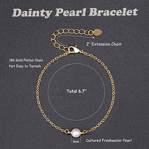 Aobei Pearl Gold Chain Bracelet for Women