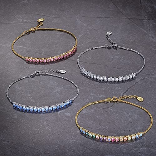 Waterproof 14K Gold & Sterling Silver Plated Anklets for Women
