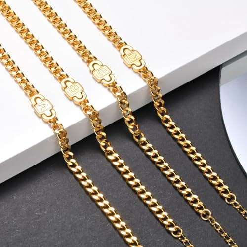 Personalized A-Z Initial Stainless Steel Bracelets for Men and Women