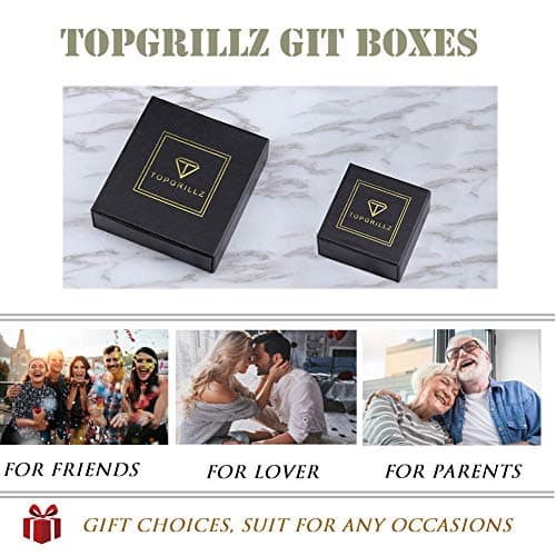 TOPGRILLZ Gold Heart Cross Necklace 14K Silver Plated Cubic Zirconia Pendant