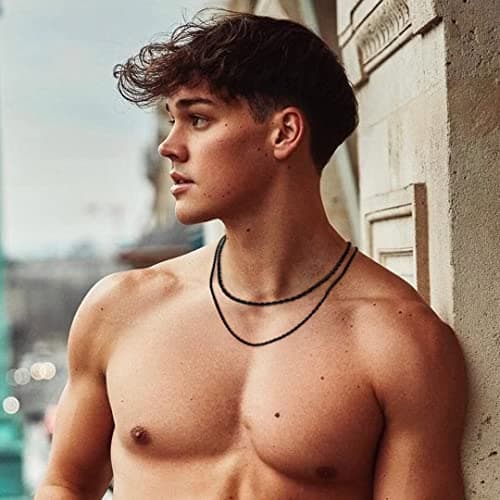 Ursteel Layered Chain Necklaces for Men