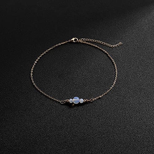 Kyerlyn Simple Chain Silver Plated Evil Eye Anklet for Women