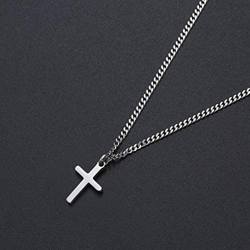 Joxevyia Cross Necklace - 14K Gold Filled Stainless Steel for Men & Women