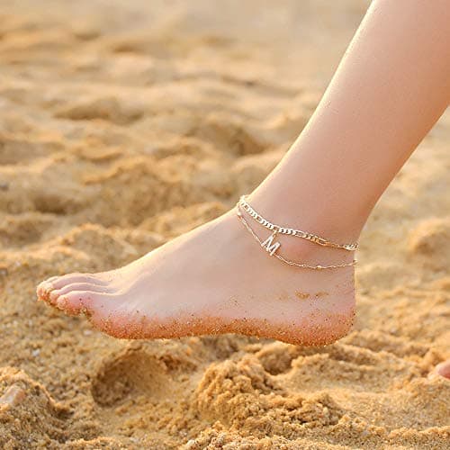 Dainty 14K Gold Plated Initial Anklets: Perfect Summer Jewelry Gifts for Women