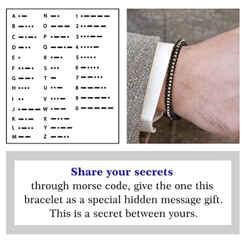 Ursteel Morse Code Bracelets for Men - Secret Messages & Inspiring Gifts