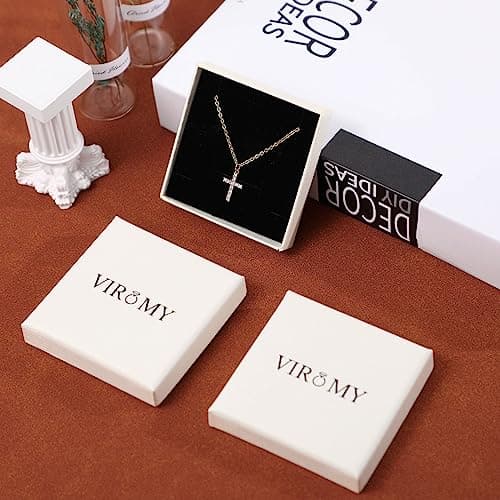 VIROMY Gold Initial Heart Necklace for Women Dainty 14K Gold Plated Pendant Jewelry