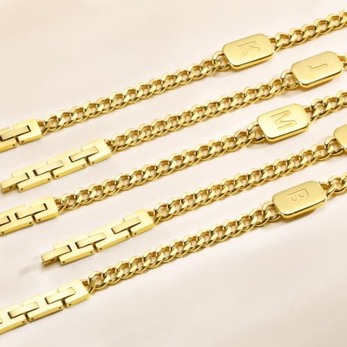 VNOX Men's Adjustable Stainless Steel Letter Bracelet Gifts