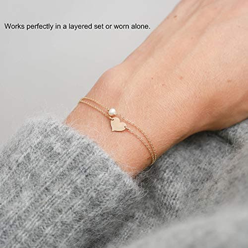 Aobei Pearl Gold Chain Bracelet for Women