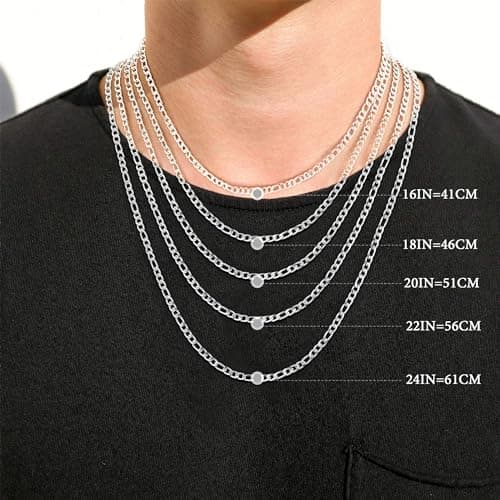 Ursteel S925 Sterling Silver Cross Necklace for Men and Women