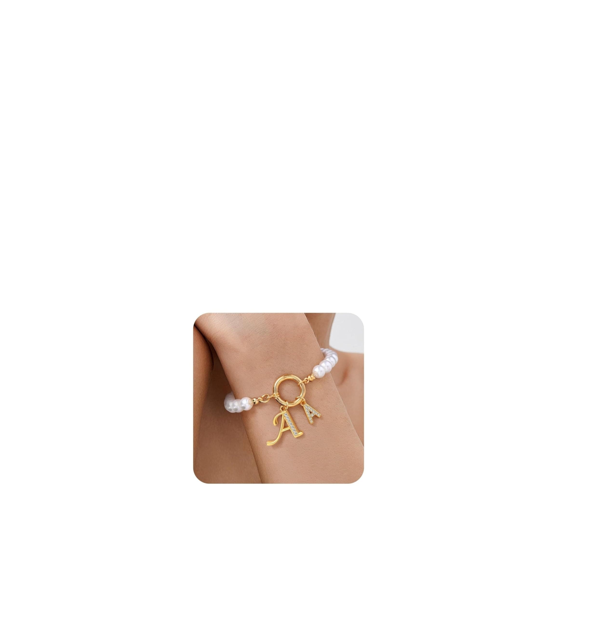 Dainty Gold Pearl Bracelets for Women, Mothers, Bridesmaids