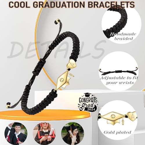 Btysun 2025 Graduation Gifts for Her: Letter A-Z Charm Bracelet