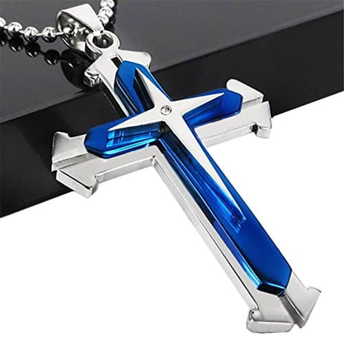 Brave Tour Men's Titanium Steel Cross Necklace