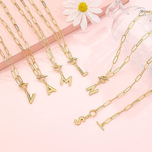 Eben-Ezer Hiphop Gold Initial A-Z Pendant Thick Chain Necklace