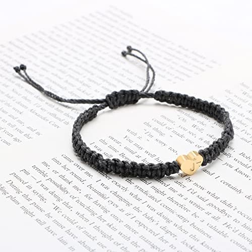 Initial Bracelets for Women - 26 Letter Charms Bracelet Handmade Jewelry Gift for Mom Daughter