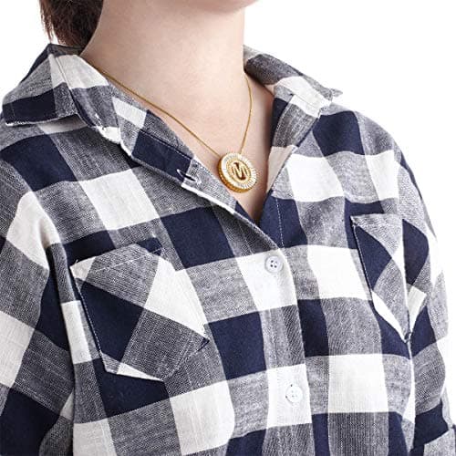 COTTVOTT Women's A-Z Alphabet Pendant Necklace 4 Colors