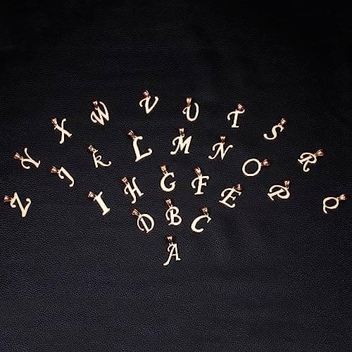 Kalapure Initial Charms Gold Pendant 14k Gold Letter Charms for Men & Women