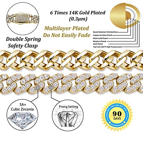 TOPGRILLZ Gold-Plated Cuban Link Anklets for Women Minimalist Foot Jewelry