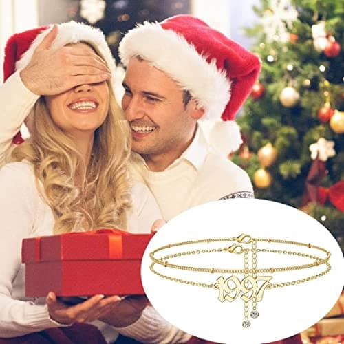 1. Women's Birth Year Number Anklet
2. Women's 14K Gold Plated Ankle Bracelet Beach Jewelry
3. Birth Year Dainty Anklet Charms Anniversary Gifts
