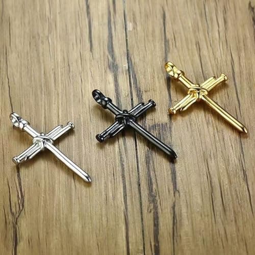 Inspirational 316 Stainless Steel Cross Necklace for Men