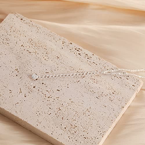 Freekiss Sterling Silver Layered Waterproof Anklet for women Adjustable Beaded Cuban Link Jewelry