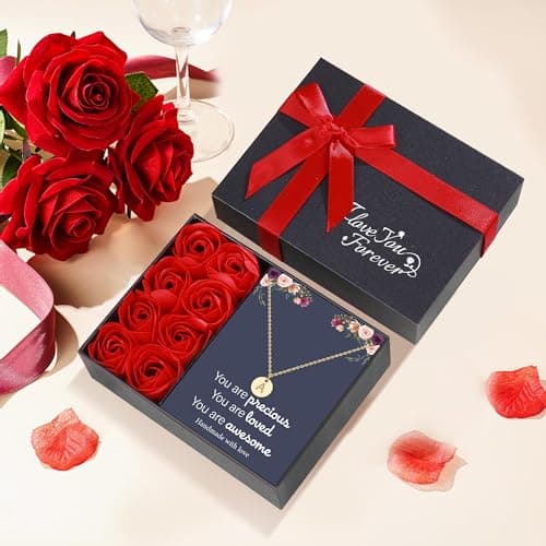 Hidepoo 14K Gold Filled Initial Disc Necklace - Birthday & Christmas Gifts for Girls & Women