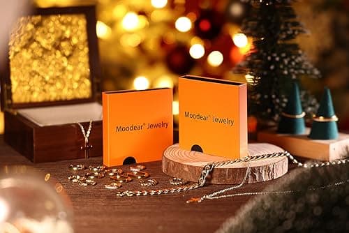 Moodear Silver Anklets for Women - Waterproof Layered Heart Charm Anklet