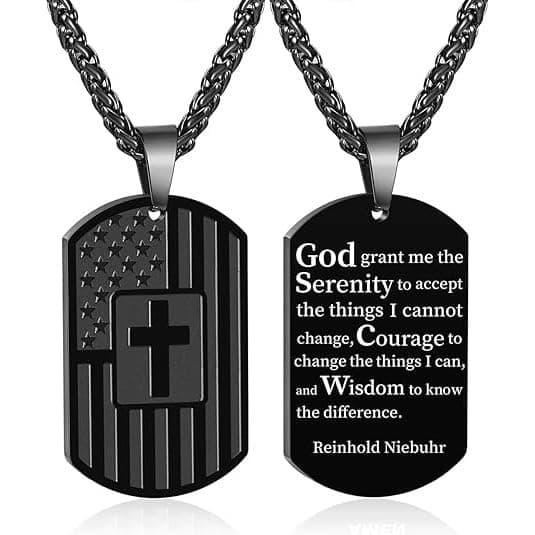 Brave Tour Men's Titanium Steel Cross Necklace