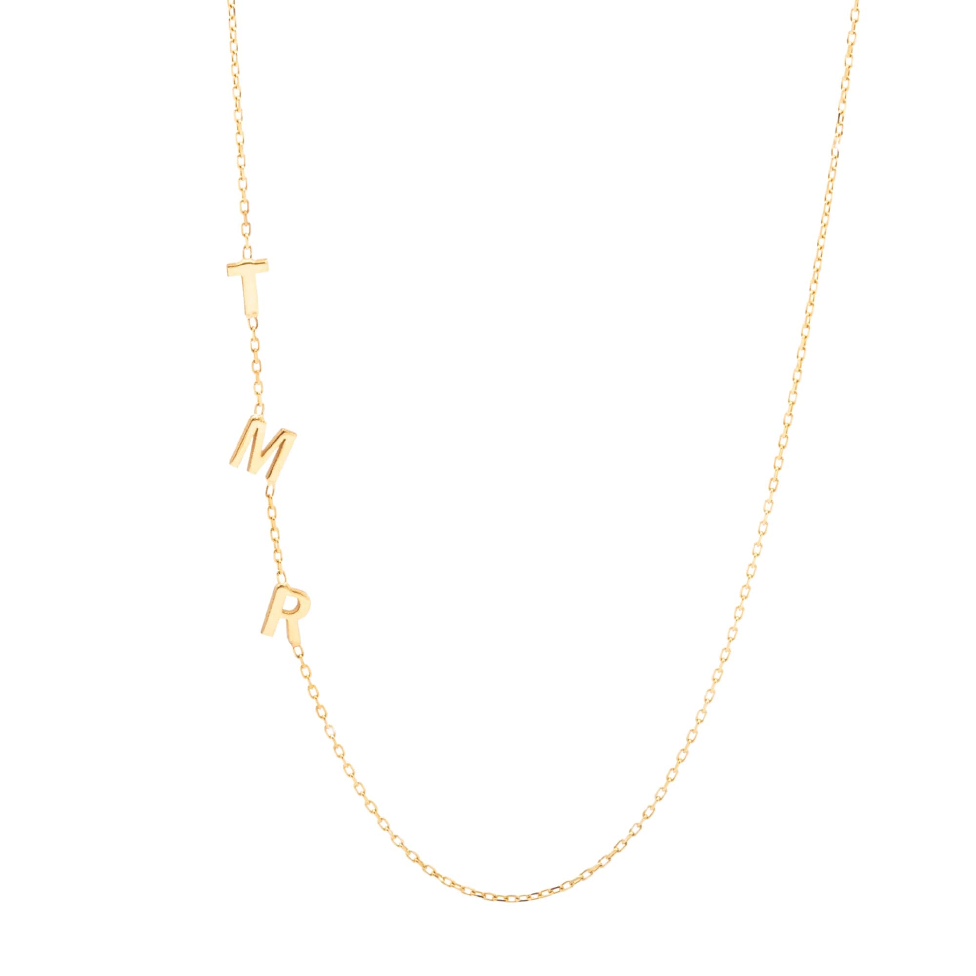 SilveristicJewelry 925 Sterling Silver Sideways Initial Necklace, Custom Letter Gift for Her