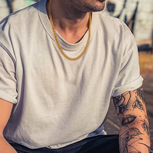 Ursteel 3 Pcs Chain Necklace for Men, Gifts Jewelry